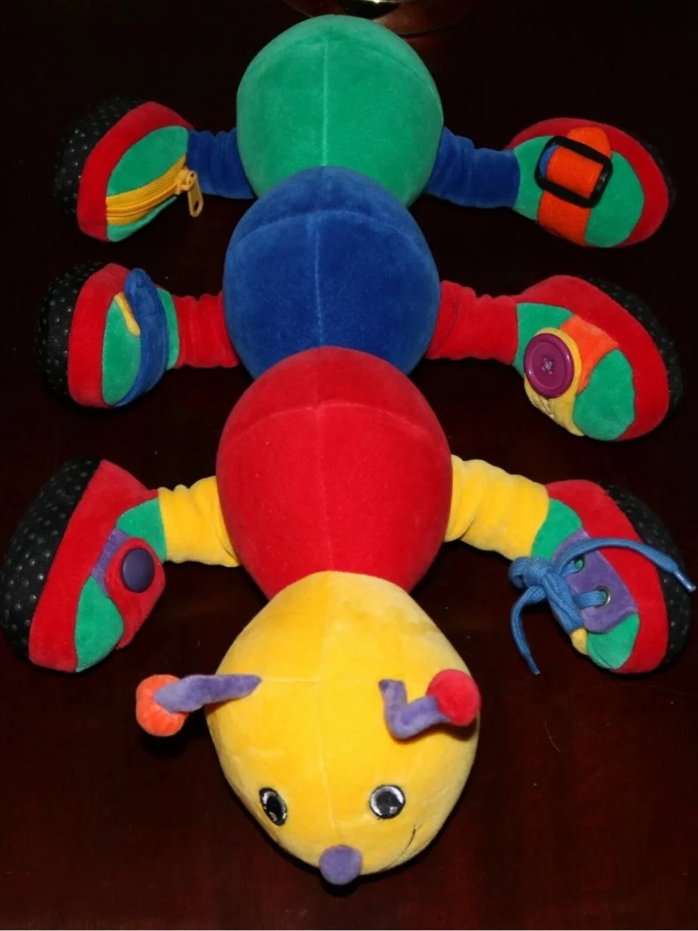 Learning Caterpillar Zip Button Snap Developmental Toy by Aurora Baby